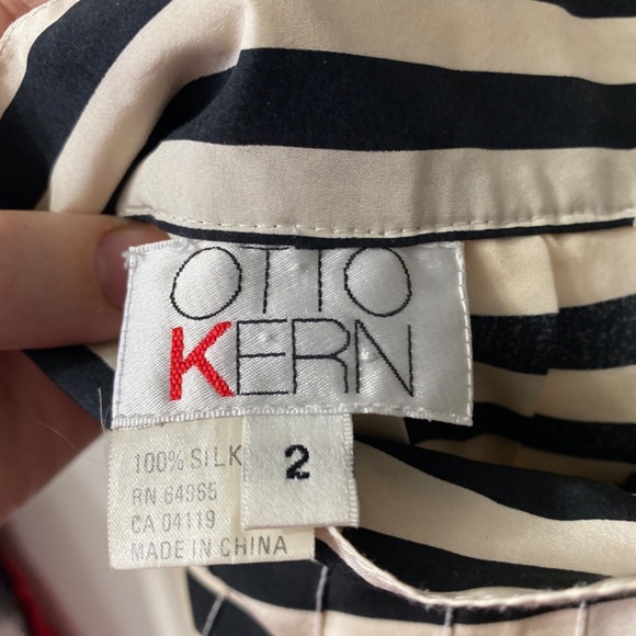 Vintage designer skirt silk Otto Kern size 2 - Picture 3 of 3